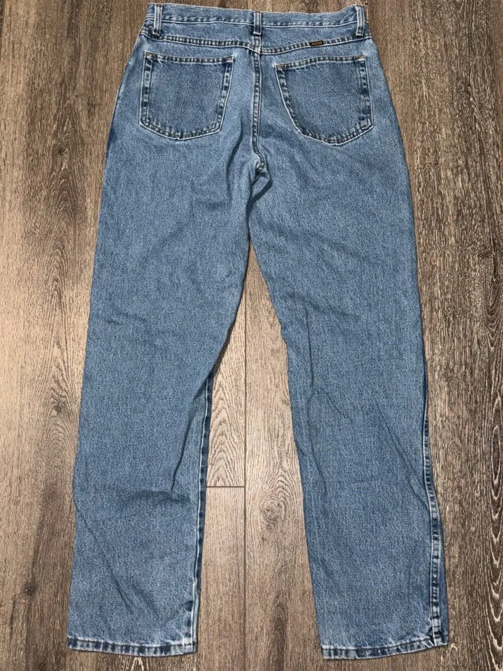 Wrangler Rustler Jeans Mens 32x34 Straight Leg Med Wash Denim Workwear